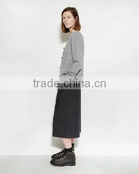 New Design Woolen Knitted Women Sweater Cardigan photo-4