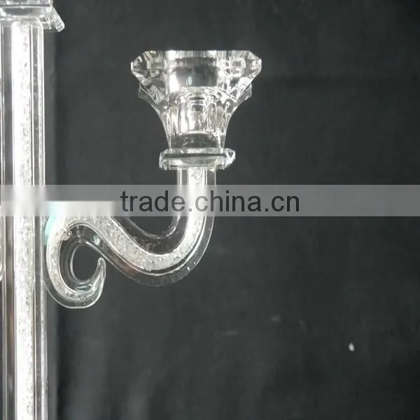 Wholesale Clear Crystal Long Stem Candle Holder For Wedding Table Decoration photo-3