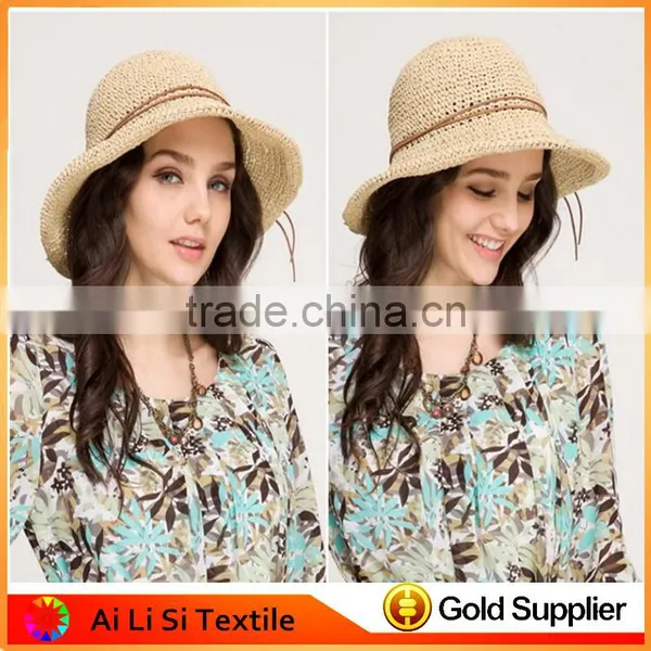 Floppy Straw Hats With Wide Brim,Natural Crochet Straw Hats For Girls,Wholesale Fashion Beach Cap Sun Hat Summer Straw Hat photo-2