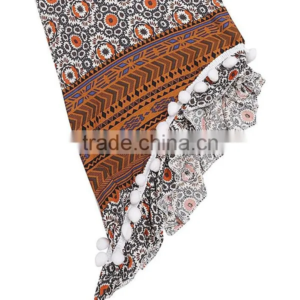 Wholesale Ladies Flare Sleeve Sexy Bohemian Dress Vintage Printed Mini Dresses For Women photo-6