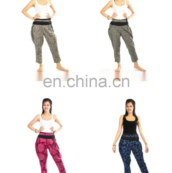 Lofbaz Women's Modernic Printed Hmong Cotton Boho Pants photo-2