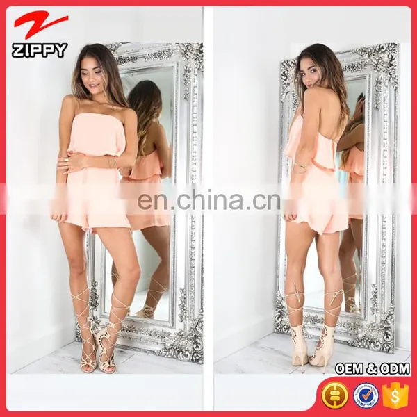 Wholesale New Arrival Woman Sleeveless Rayon Fabric Summer Fashion Playsuits 2017 photo-5