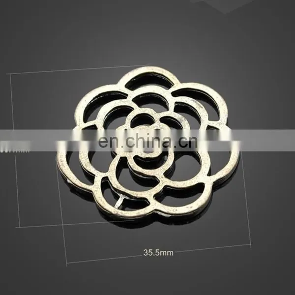 Wholesale Hollowed-out Flower Arrangement Alloy Pendant Accessories for Jewelry or for Bags