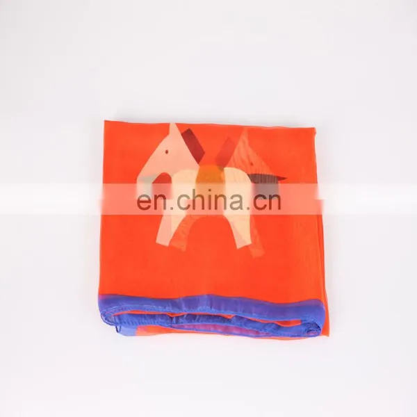Store Fashion Pony Horse Print Joker Chiffon Silk Pashmina Shawls Scarf photo-4