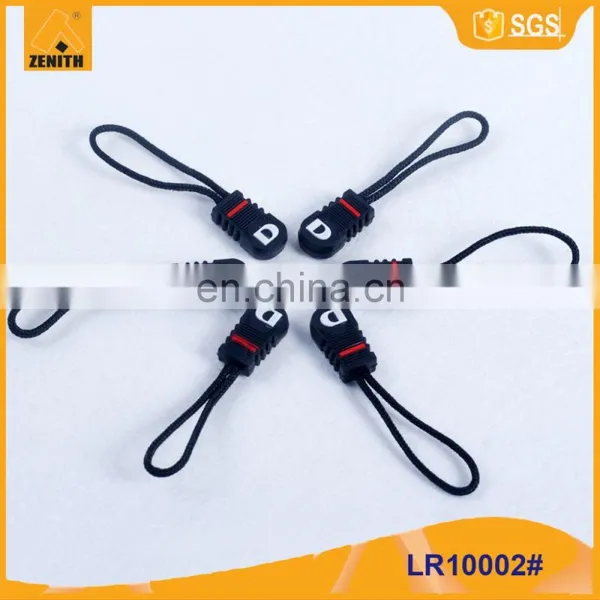 Customized Rubber Zipper Puller Slider With Rope LR10002 photo-3
