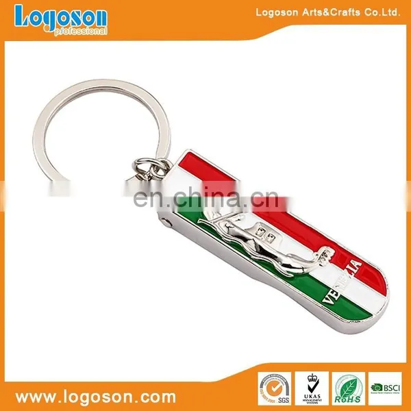 Custom Embossing Venezia Souvenir Heart Keyring Metal Keychain photo-5