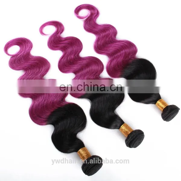 8A Ombre Brazilian Hair Body Wave Two Tone Color Purple Hair Extensions Body Wave Paypal Accept 3 Bundles Free Shipping photo-5