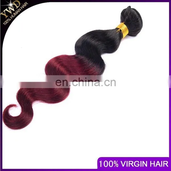 Burgundy Brazilian Hair Weave Red Ombre Human Hair Extension Body Wave Ombre Brazilian Hair photo-6