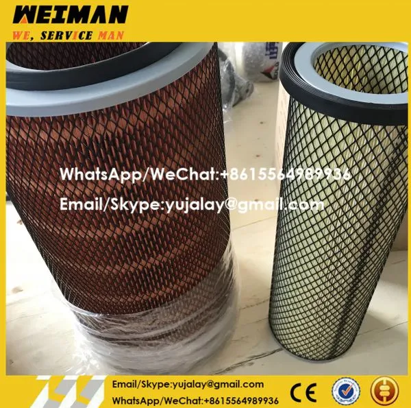 SDLG Wheel Loader Spare Parts 4110000991027 Air Filter Insert XCMG LONKING ZF WEICHAI Engine Cummins for Sale