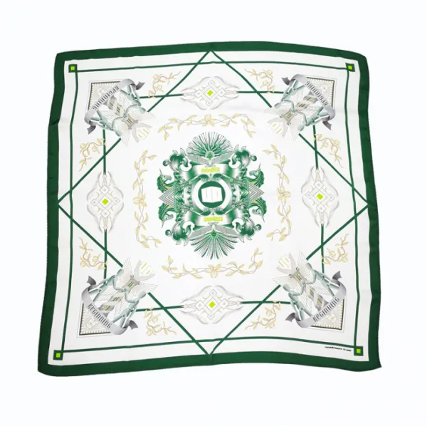 Custom Digital Satin Printed Hand Rolled Hem Silk Women Scarves 2019 photo-2