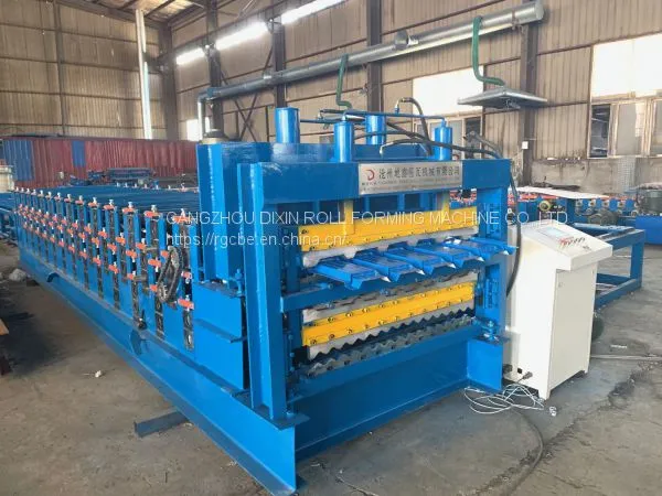 Three Layers Galvanized Color Steel Sheet Roll Forming Machine photo-3