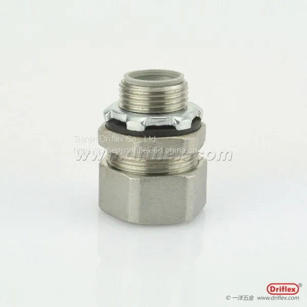 NPT 1 1/4 INCH STAINLESS STEEL 304 STRAIGHT FLEXIBLE CONDUIT CONNECTOR photo-2
