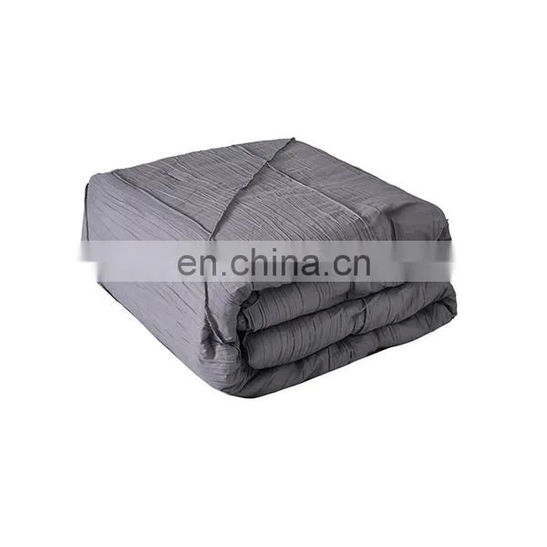 Home Bedroom Bedding Quilt Pillow Set Solid Color Bedspread Household Quilted Quilt Cover Embossed Bedspread Set photo-5