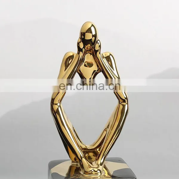 Nordic Style Home Interior Decoration Accessories Thinker Model Ceramic Art Ornaments photo-4
