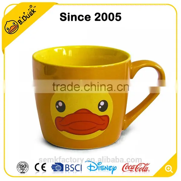 Wholesale Cute Duck Animal Design Enamel Porcelain Ceramic Material Coffee Mug photo-2