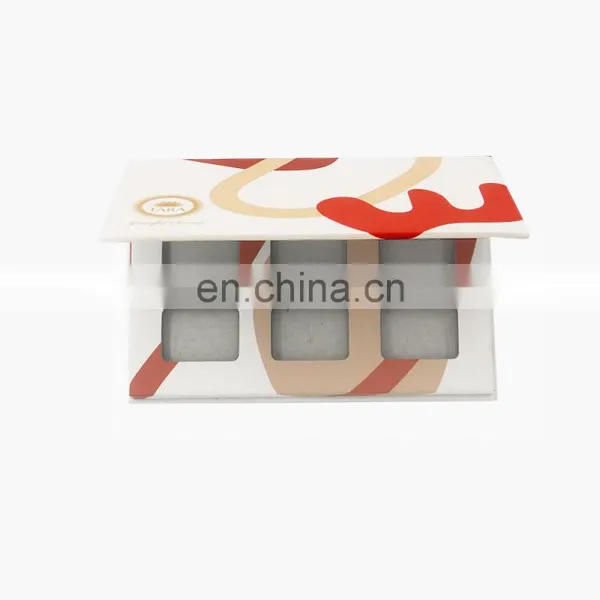2021 Hot Make Your Own Makeup Pan Paperboard Packaging 6 Color Eyeshadow Palette