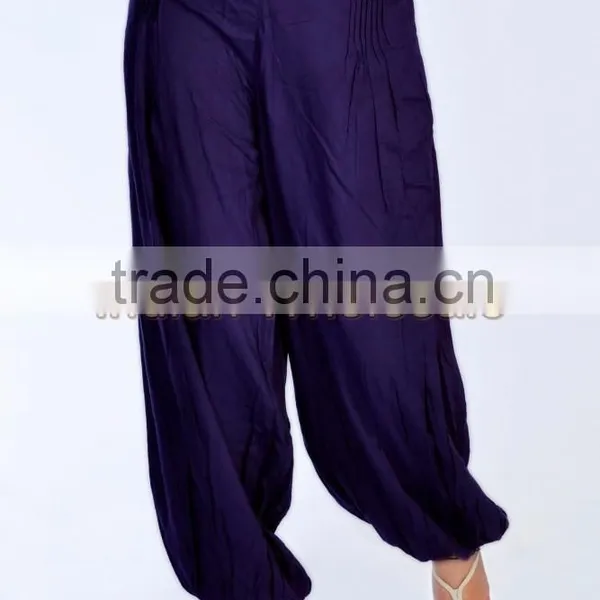 Indian Women Rayon Purple Color Harem Pants Causal Trouser Yoga Dance Baggy Hippie Genie Casual Pants 2007PRP photo-2