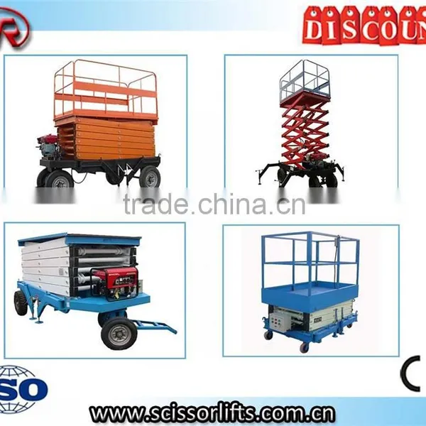 Adjustable Scissor Lift Platform Two Man Mobile Scissor Lift