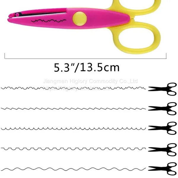 Colorful Paper Edge Scissor Set for Teachers Crafts Scrap Booking Kids Crafting Zig Zag Scissors photo-3