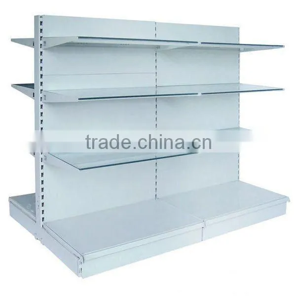 Best Selling Square-tube Glass Backboard Gondola Shelf