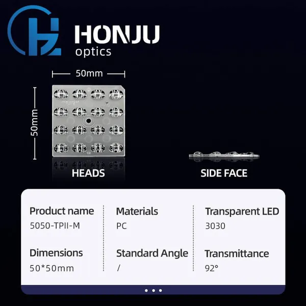 Hongzhu 50X50 мм линза для наружного освещения