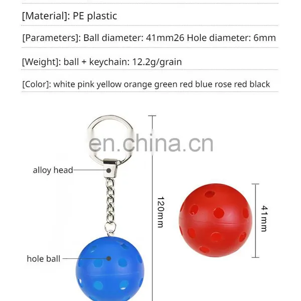 Arronax Mini Pickleball Key Chain Ball With Various Colors for Your Choice Portable Pickleball Key Chain photo-4