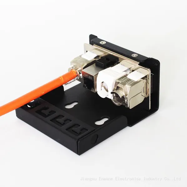 Enmane 1U 4 Port STP Network Surface Blank Patch Panel Box photo-3