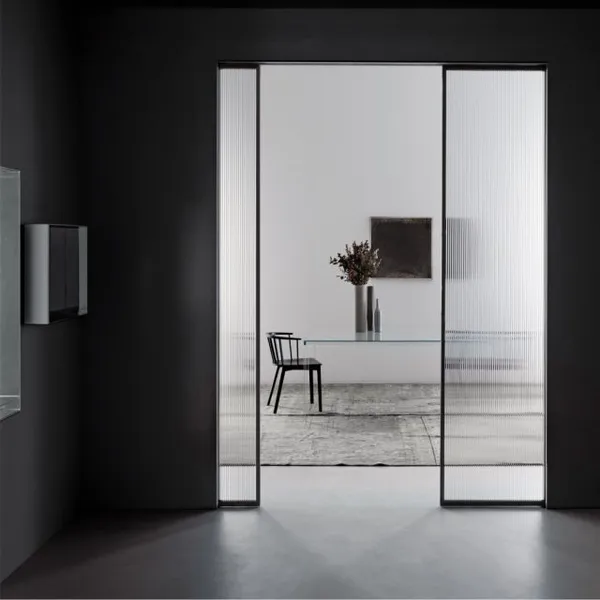 With OPK Sliding System Glass Partition Door for Bedroom Living Room and Bathroom Room Divider Star Hotel Villa Apartment Use photo-2