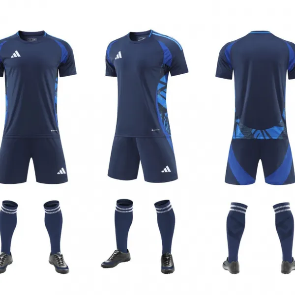 Children's Short-sleeve Soccer Uniform Set With Customizable Name and Number, Breathable Quick-dry Sports Jersey, Adult Training Clothes ... photo-4