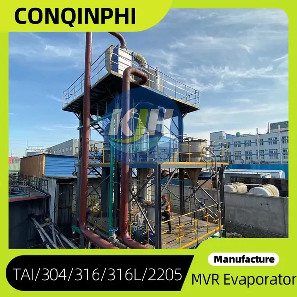 0.5-80 T/h Vacuum Skid-mounted Double-effect Wastewater Counterflow MVR Evaporator photo-3