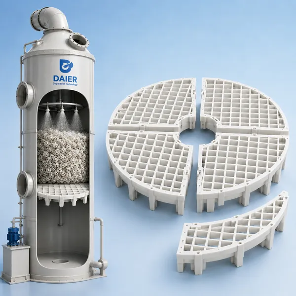 PP Packing Support Grid Tower Internals for Corrosive Scrubber and Absorption Towers