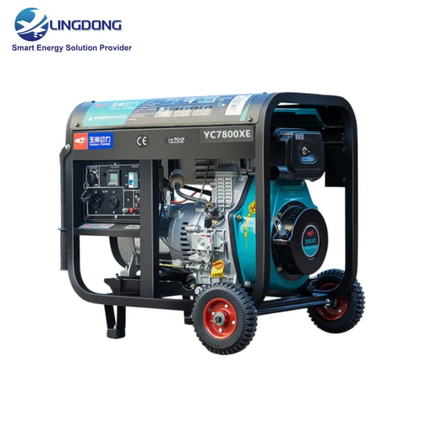 Best Factory Price Single Phase 6.5kW Diesel Generator Set Standby 6.5kVA Portable Genset Yuchai YC7800XE for Home and Job Site