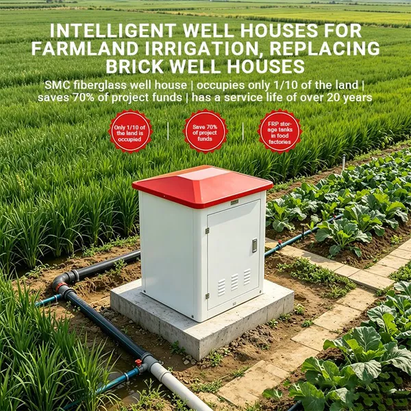 Low Maintenance FRP Well House No Rust Fiberglass Pump Cabinet Long Service Life Outdoor Kiosk photo-2