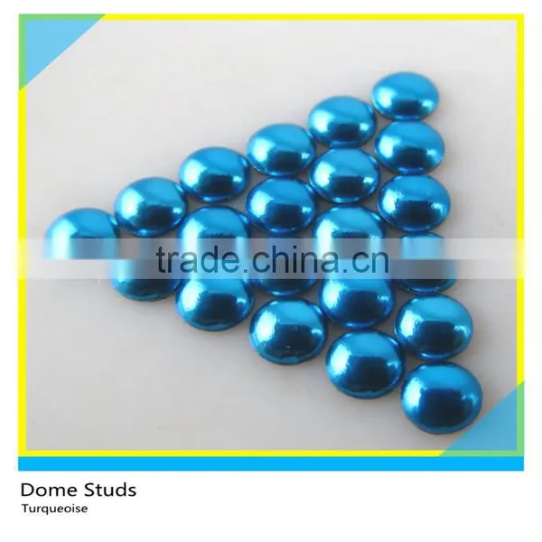 Hotfix Loose Aluminum Dome Studs Rose Brass Studs Iron on Half Round Studs photo-2