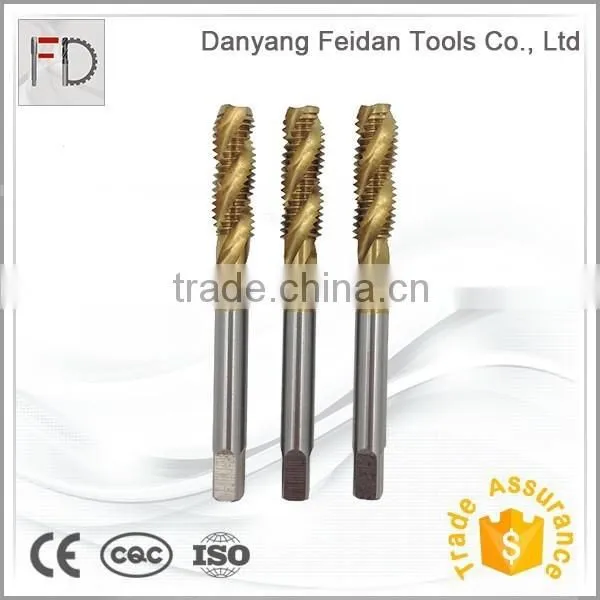 TiN , TiCN , TiALN Coated Screw Thread Cutting Machine Tap