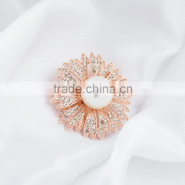 Free Shipping Wholesale Quality Fashion Pearl Jewelry Poppy Brooch Diamond Brooch photo-4