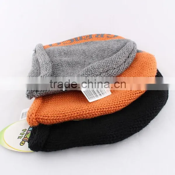 2015 Wholesale Organic Wool Baby Hats Baby Fitted Hats Soft Kids Caps Childrens Knitted Hat photo-2