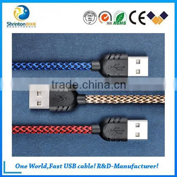 Super Speed Colorful Nylon Braided Remax Micro Usb Cable for Iphone and Samsung photo-2