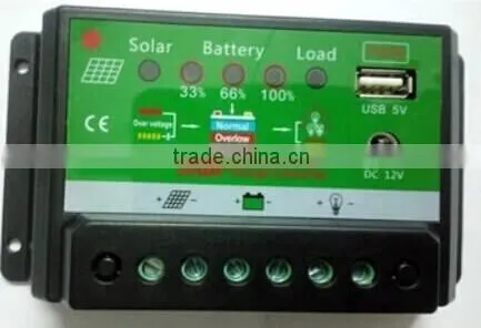 Factory Supplier 12V/24V Solar Charge Controller With USB Output, Pwm Solar Charge Controller Manual, 5A/10A Solar Charger Contr photo-2