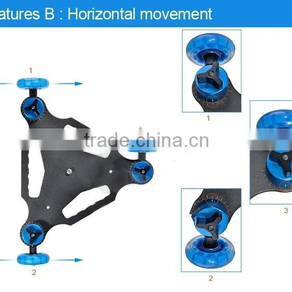 3 Wheels Triangle Vedio Rail Track Slider Table Dolly Car Skater for DSLR Camera photo-3
