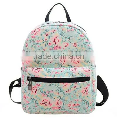 High School Students Backpack Canvas Printing Girls Shoulder Bag Manufacture photo-4
