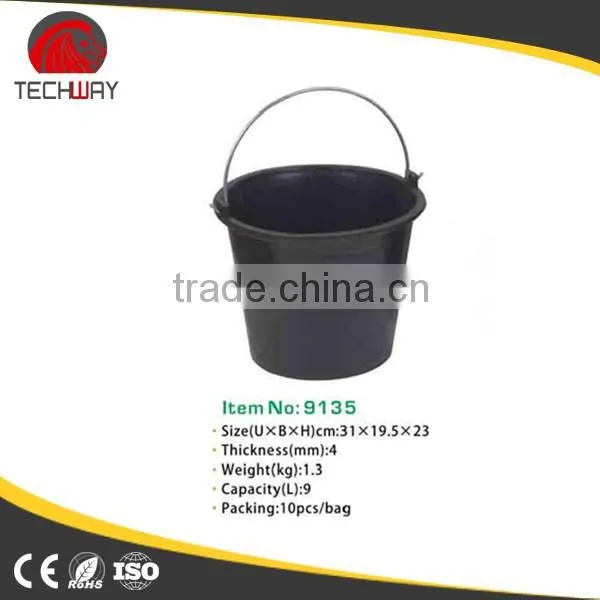 Recycled Tyre Rubber Buckets and Barrel With Steel Handle photo-2