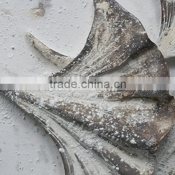 Environment Friendly Indoor Decor Gingko Leaf Oil Painting photo-3