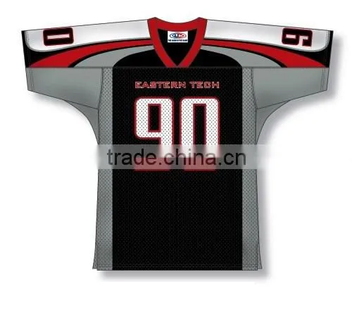 Polyester Spandex Custom Sublimated Eastern Tech American Football Jersey/Shirt