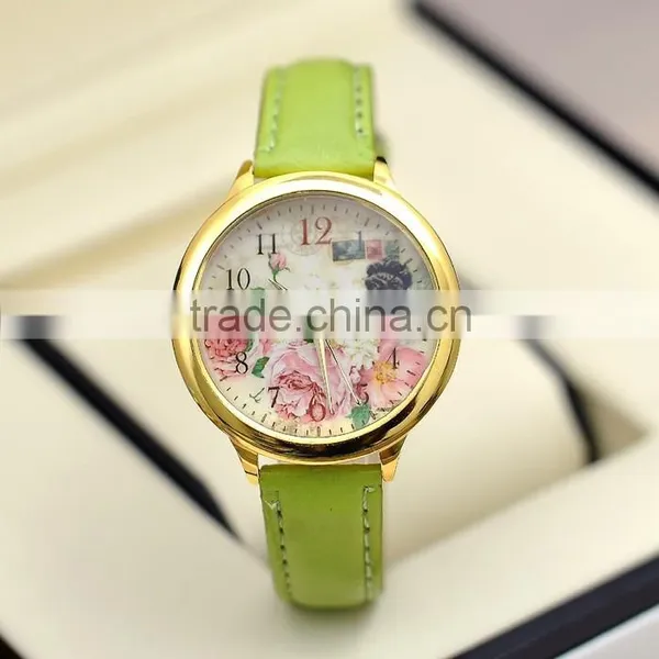 Fancy Calibrated Women Floral Rose Flower Quartz Casual Watch photo-4