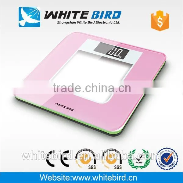 150kg LCD Colorful Plastic Interlayer Tempered Glass Electronic Digital Body Weighing Bathroom Scale photo-3