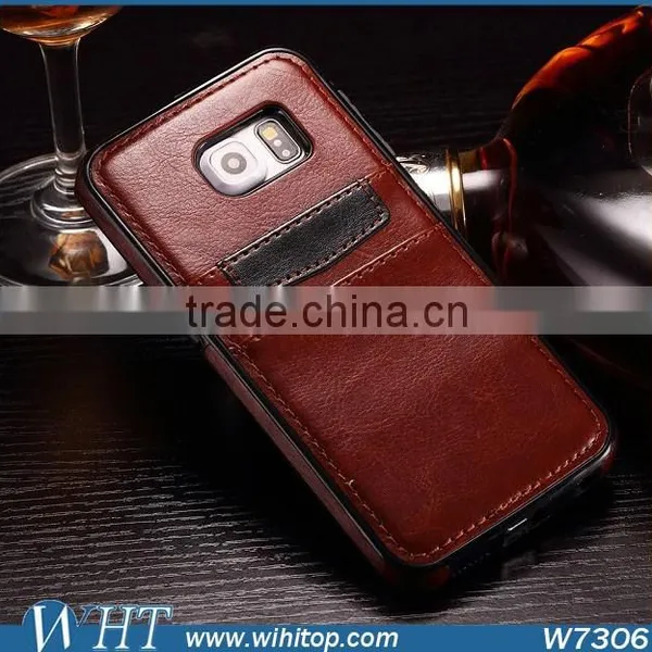 Luxury Leather Mobile Phone Case for Samsung Galaxy S6 S6 Edge With Card Slot photo-4