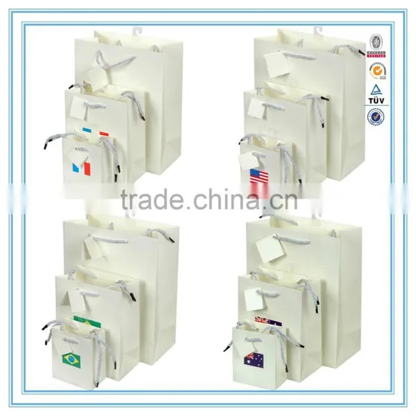 China Custom White Luxury Paper Bag & Brand Paper Bag Printing Logo With Handles photo-6