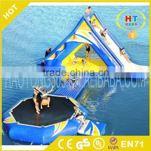 Inflatable Adult and Kid Bouncer Jumping Bed Water Park Floating Water Trampoline for Sale photo-6