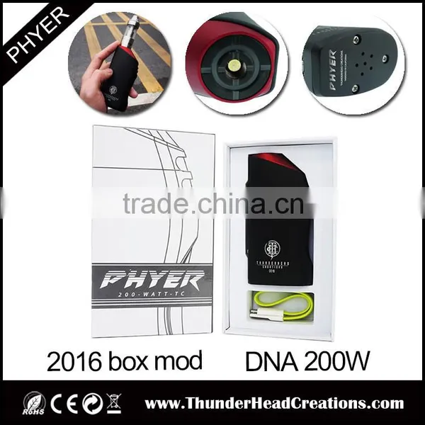 2016 Vapor Boxs e Cig Mod DNA200W Phyer Box Mod